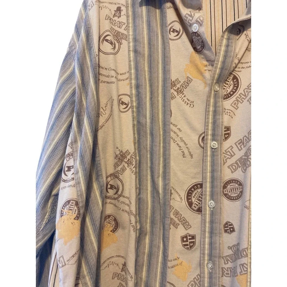 Vintage Phat Farm Men’s Western Style Button Down - XXL